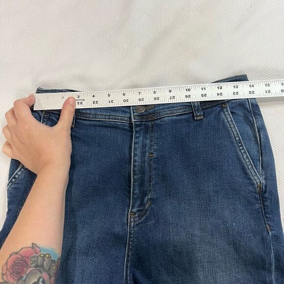 Free‎ People Wide Leg Raw Hem Jeans - Picture 7 of 10